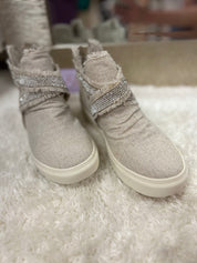 Very G Flora- Natural Distressed Rhinestone High Top- FINAL SALE