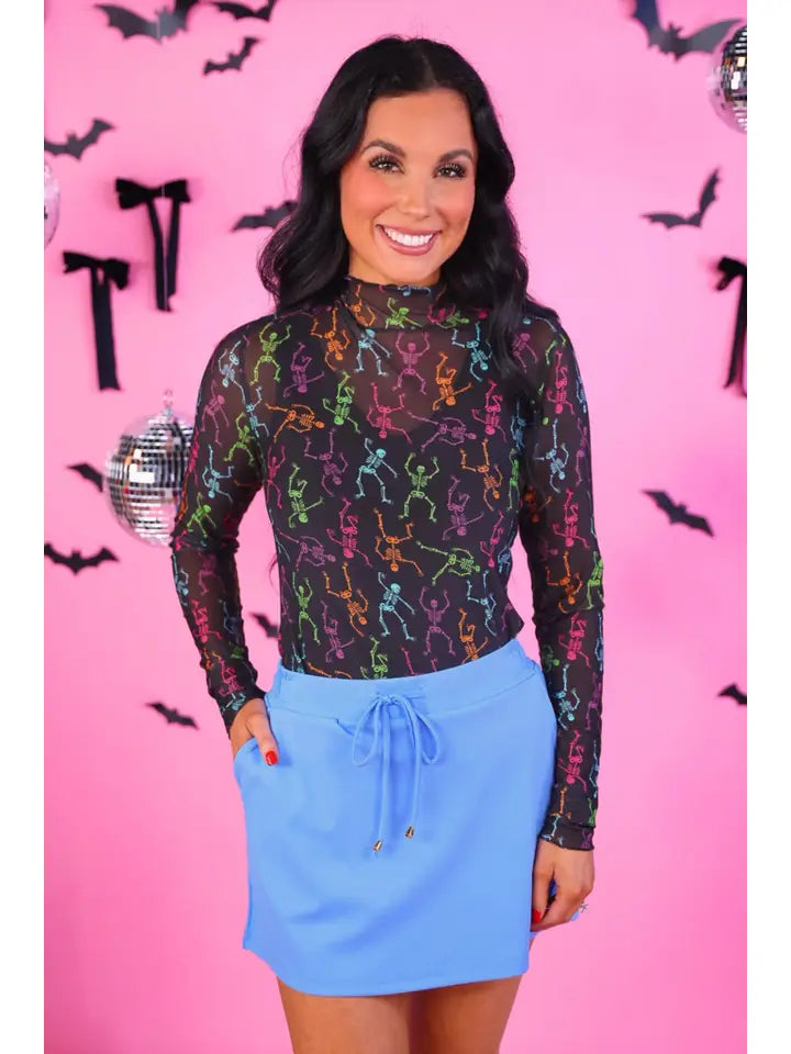 Keigan Mesh Top- Multi Skeletons