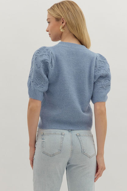 Appliqué Sleeve Detail Top