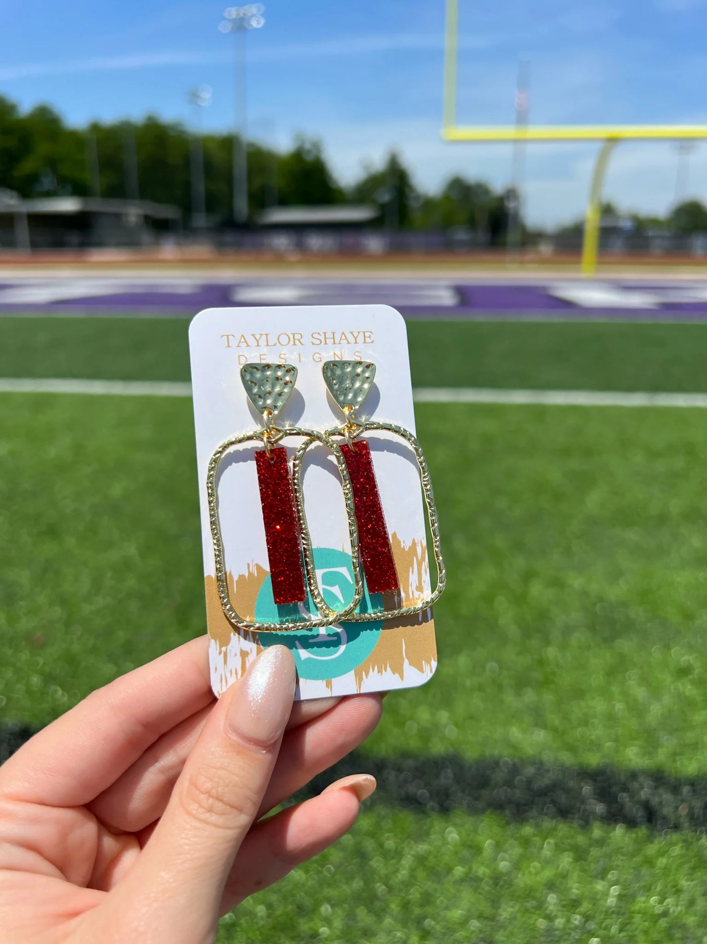 Taylor Shaye-Christmas Mirror Stick Hoops