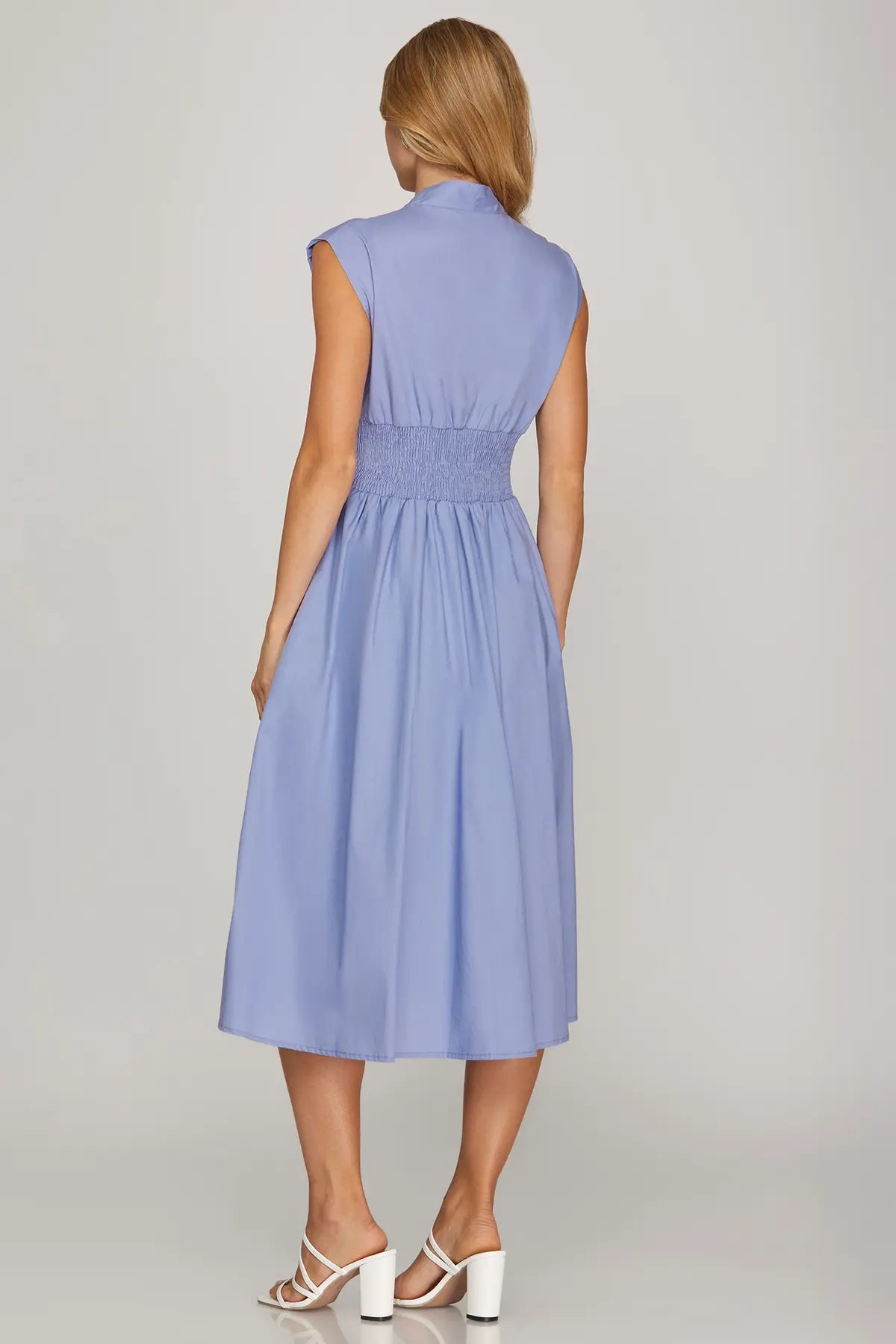 Lilly- Smocked Waist Midi Dress