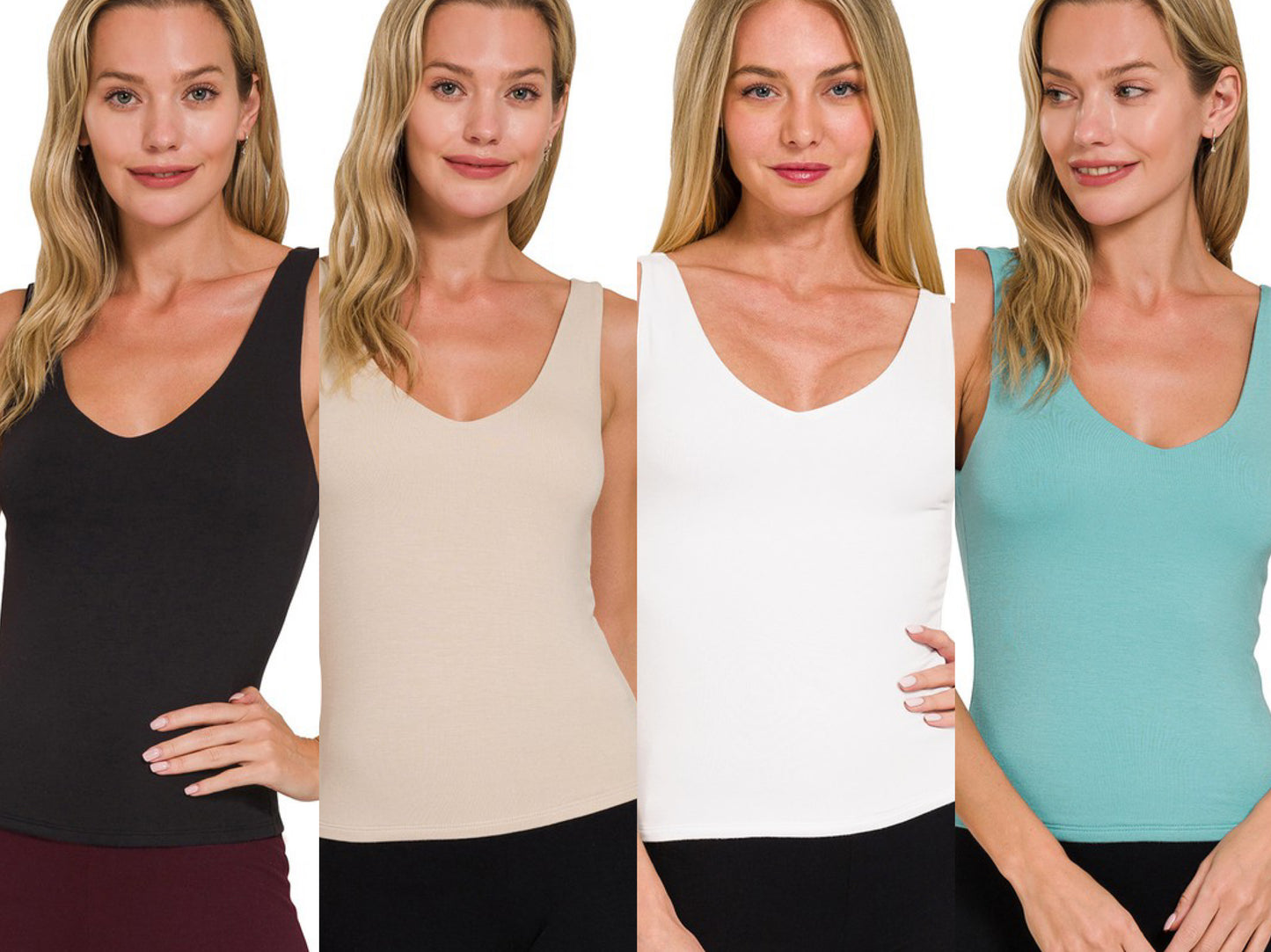 Premium Rayon V-Neck Tank Top