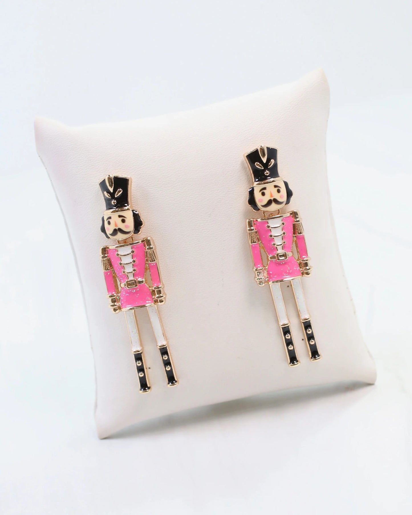 Naughty or Nice Nutcracker Earring Hot Pink