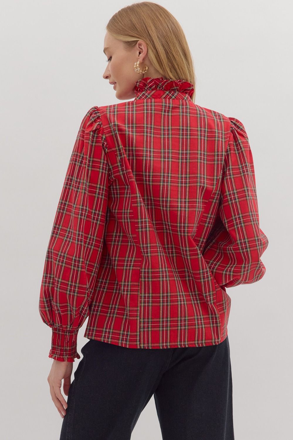 Wrapped in Plaid Top