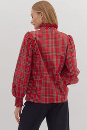 Wrapped in Plaid Top