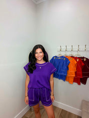 Scuba Contrast Stitch Game day Lounge Set