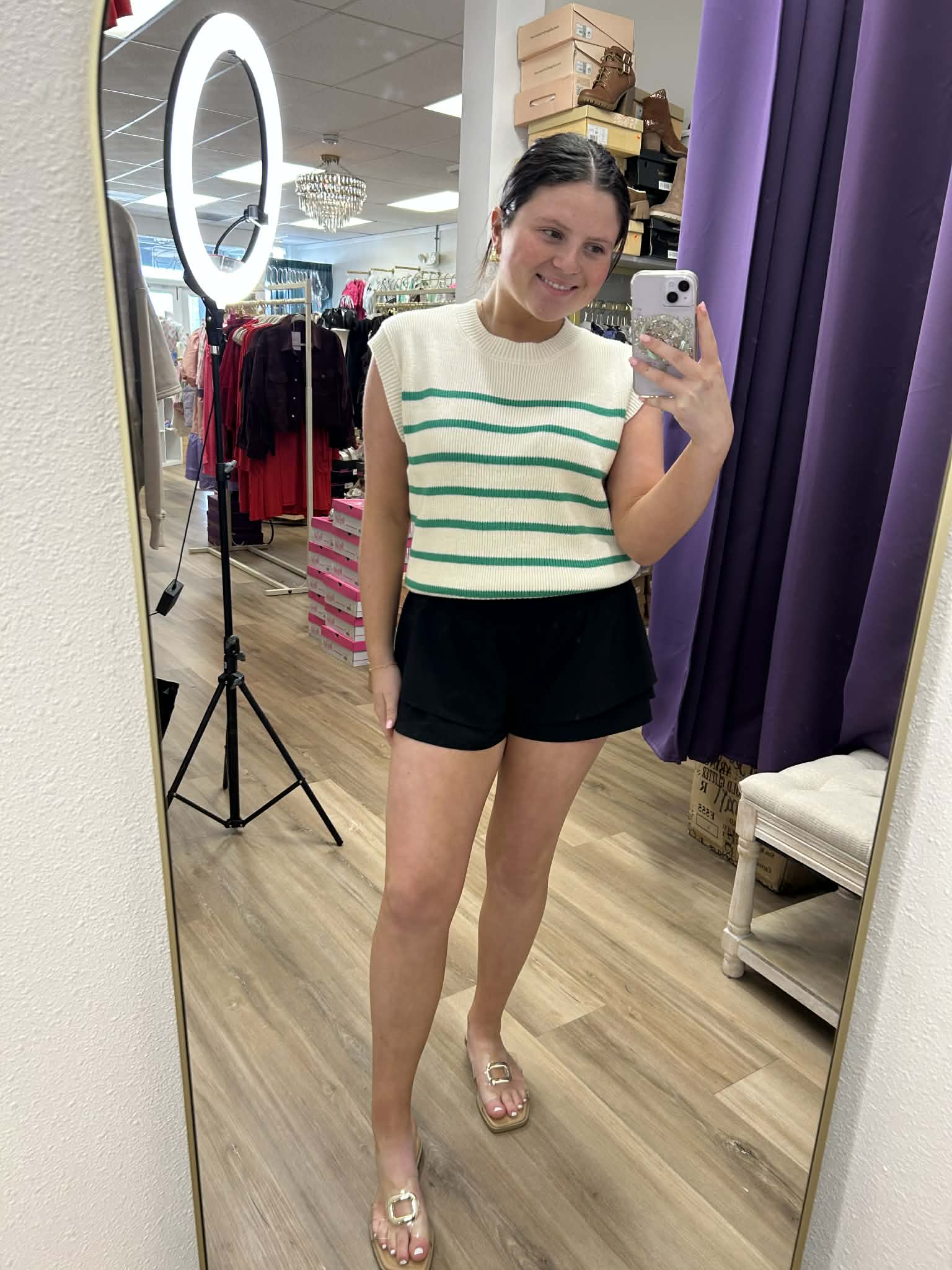 Bliss- Striped Sweater Top
