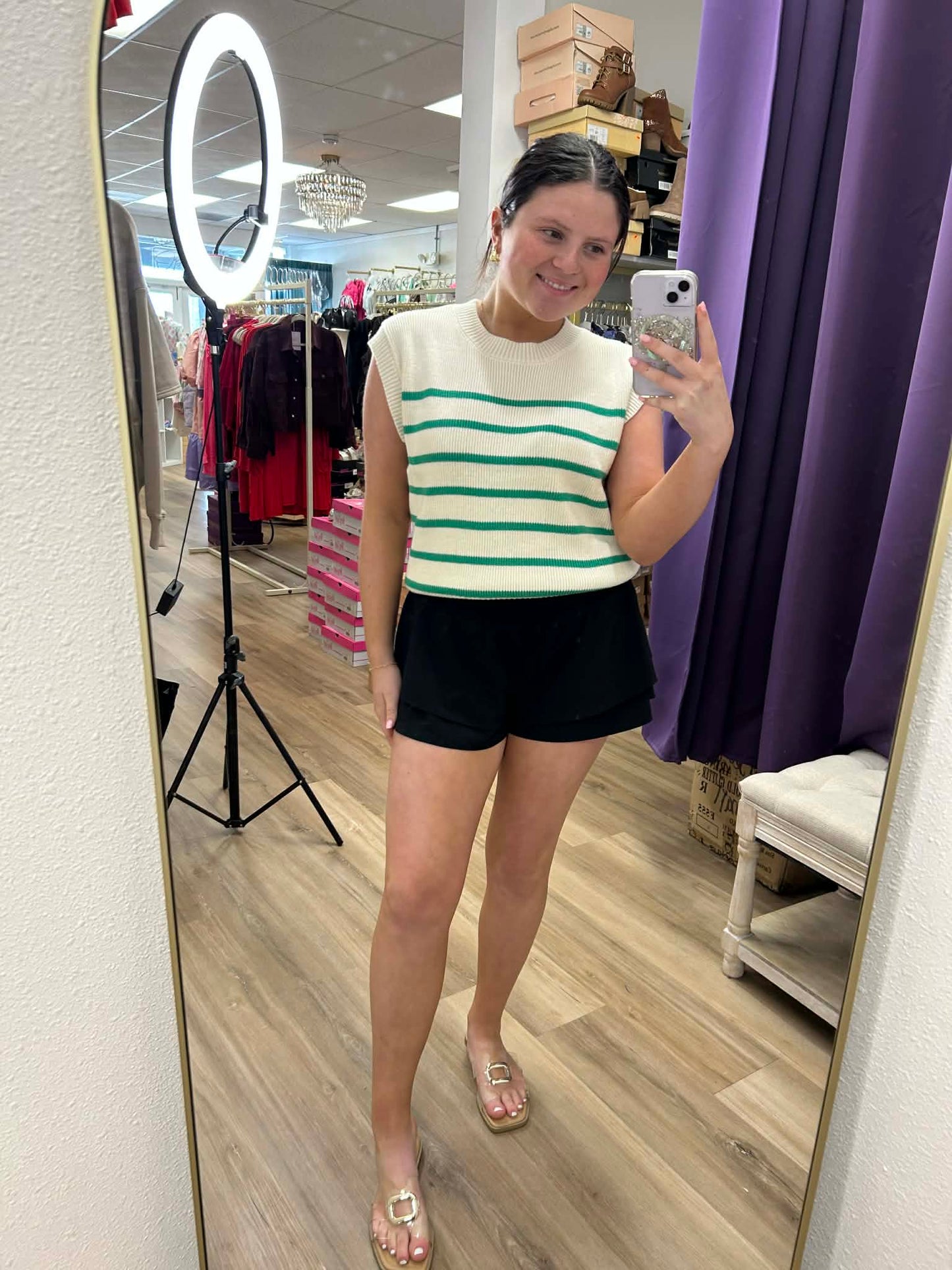 Bliss- Striped Sweater Top