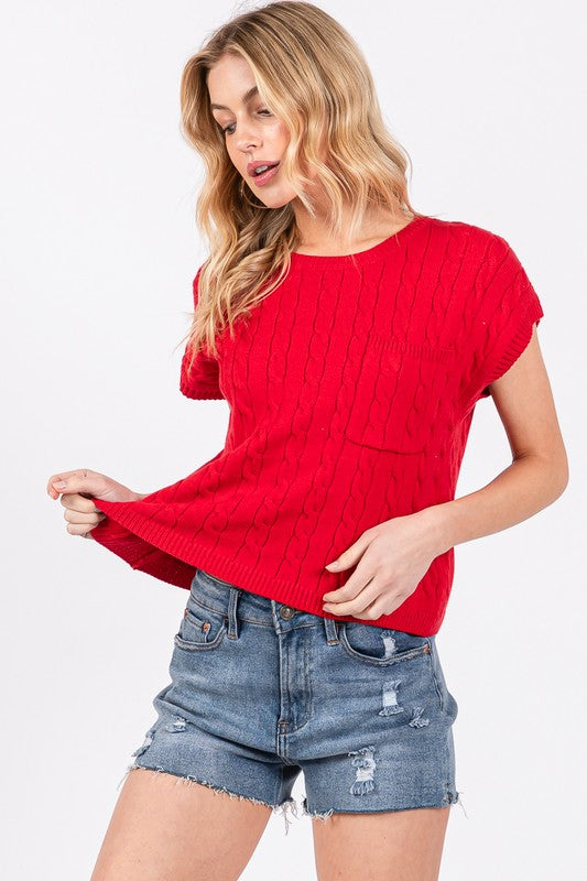 Cable Knit Sweater Top