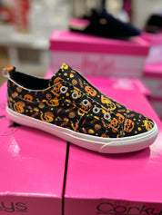 Black Pumpkin Slip Ons - FINAL SALE
