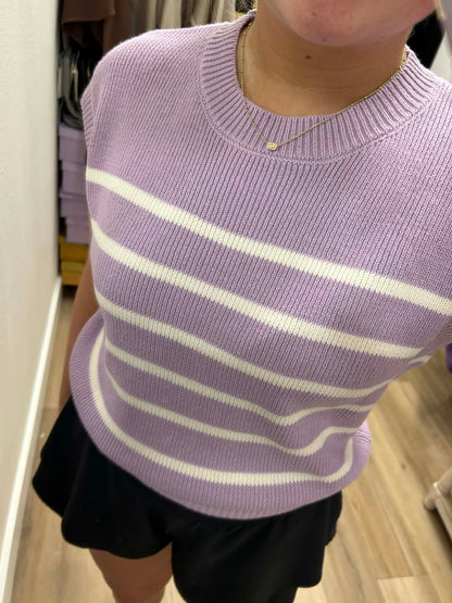 Bliss- Striped Sweater Top