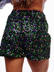 Mardi Gras Sequin Shorts