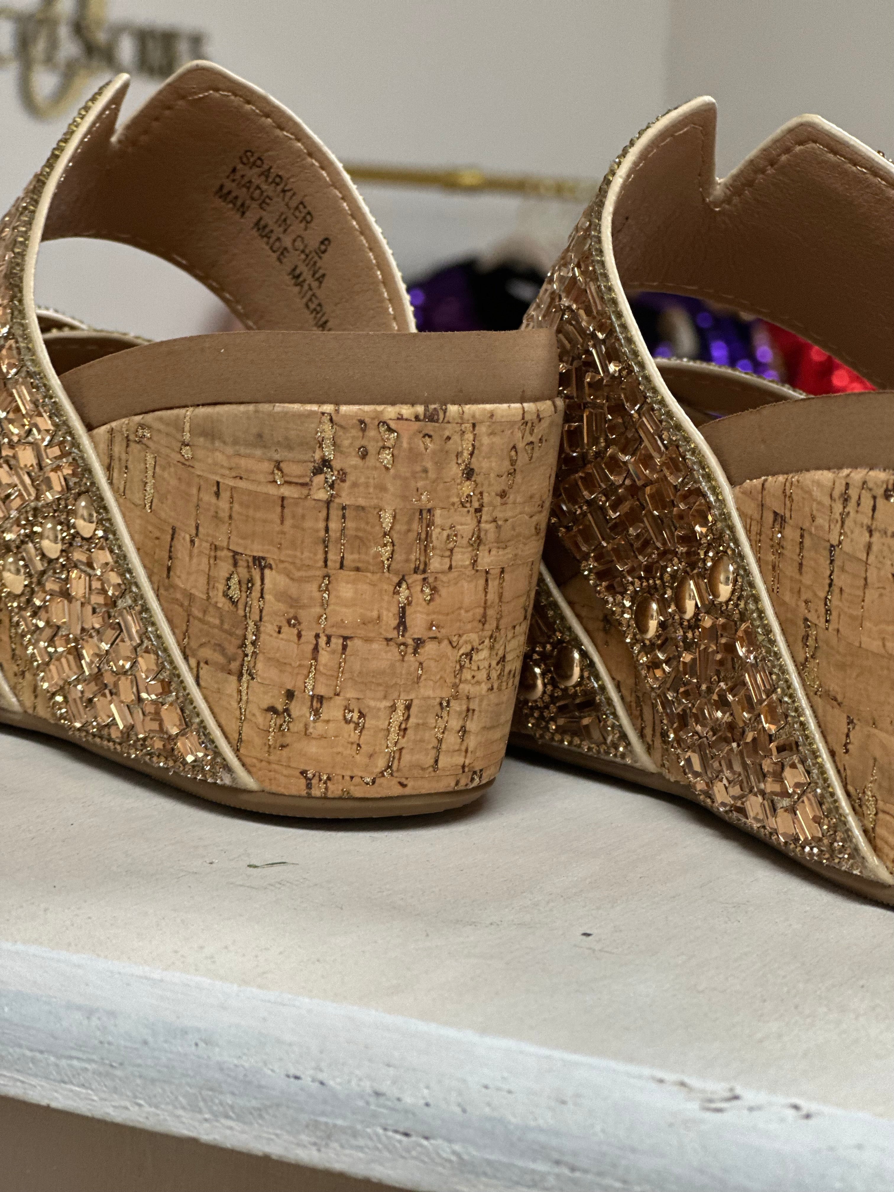 Corky's Sparkler Wedge - Gold