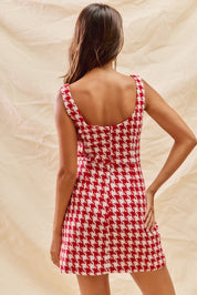 Tweed Embellished Holiday Dress