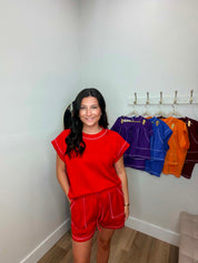 Scuba Contrast Stitch Game day Lounge Set