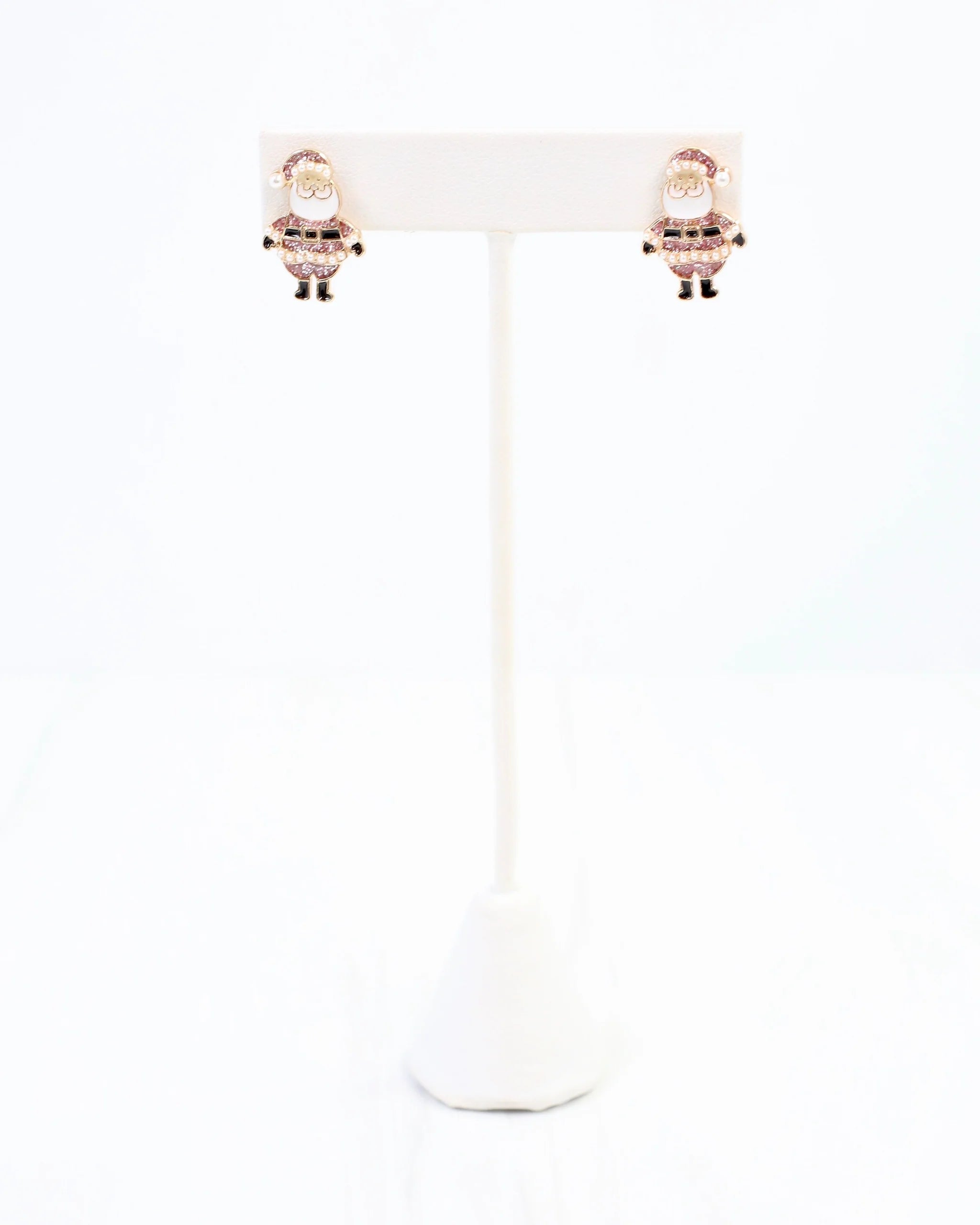 Cheery Santa Stud Earring Pink