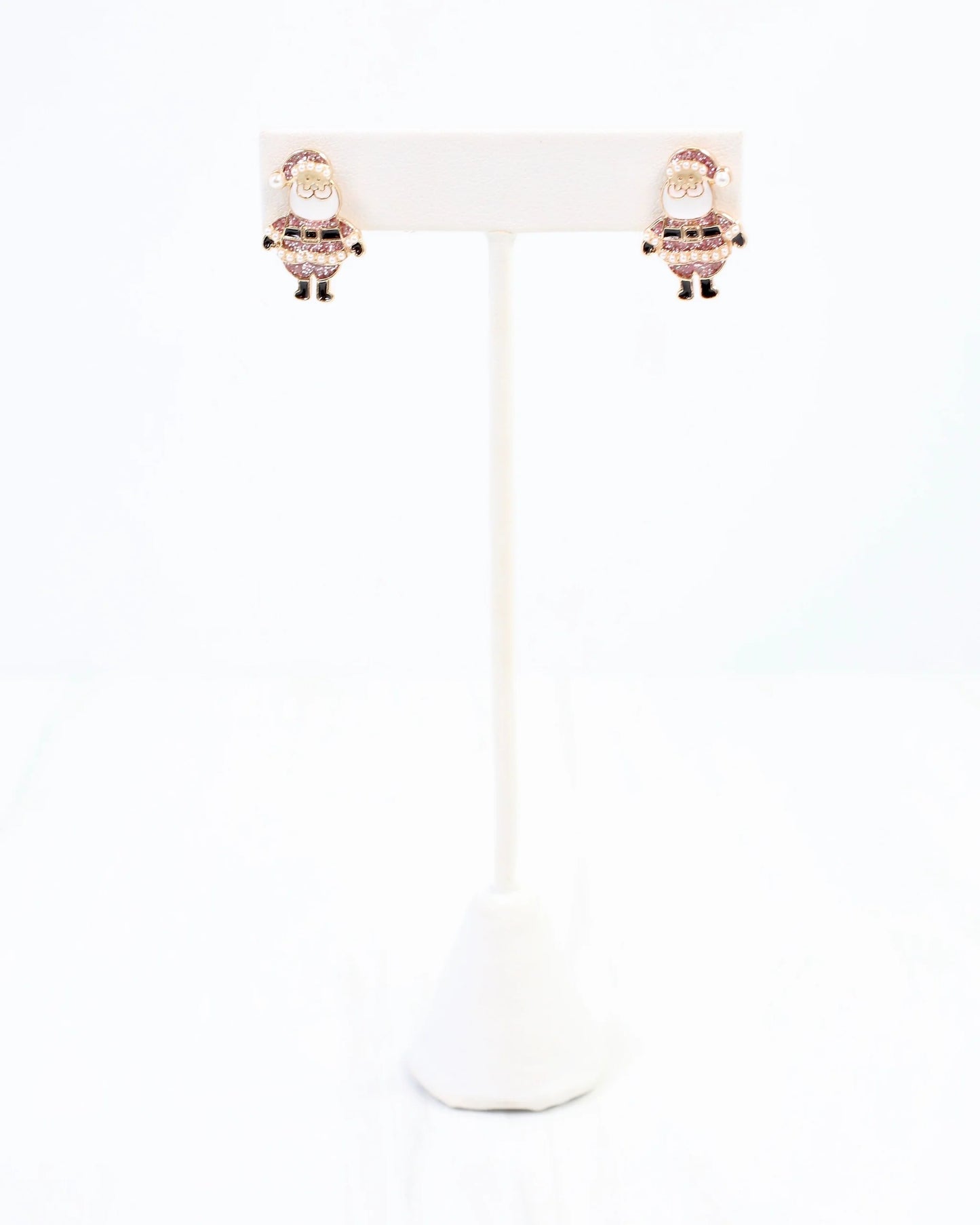 Cheery Santa Stud Earring Pink