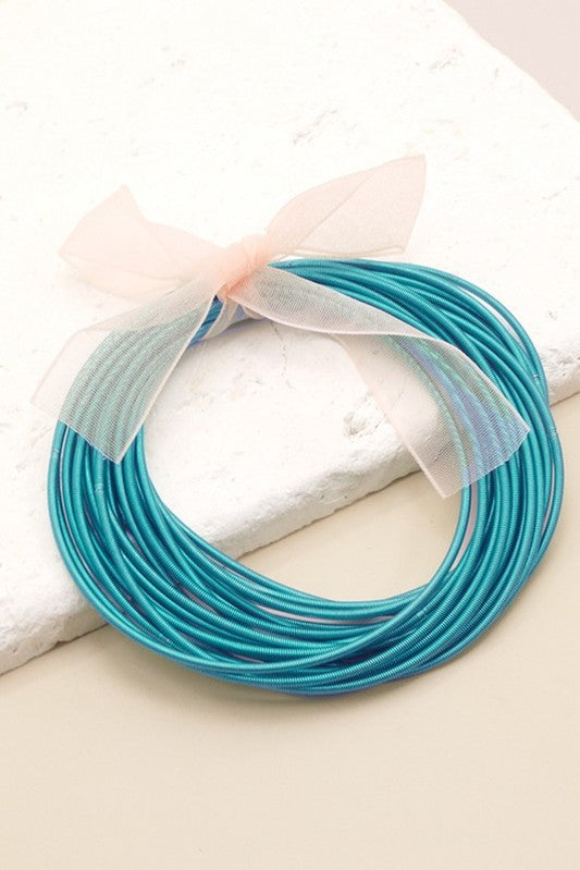 Stretchy Guitar String Bracelet Stack