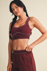 Contrast Threads Sports Bra