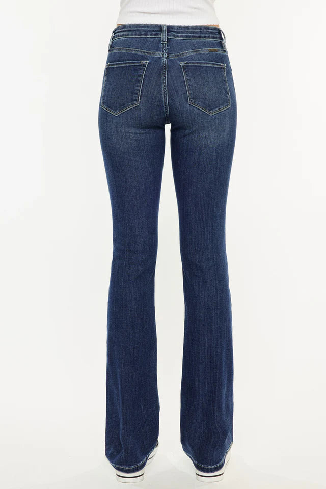 Marla High Rise Skinny Bootcut Jeans - Medium Wash