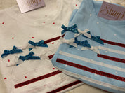 American Flag Bitsy Bow Top