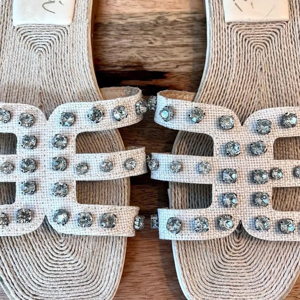 Lawson Sandal - NATURAL RHINESTONE