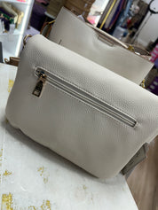 Aubree Flap-over Crossbody Bag - Ivory