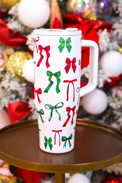 Midnight Bow Christmas Edition Sleek Tumbler