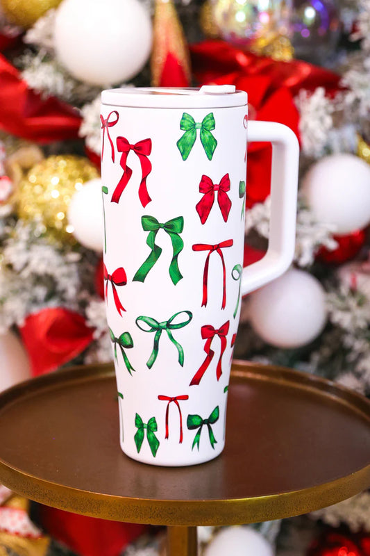 Midnight Bow Christmas Edition Sleek Tumbler