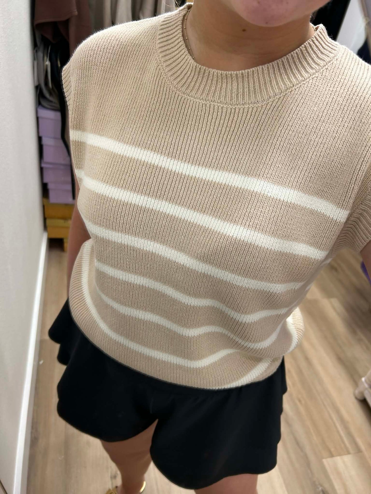 Bliss- Striped Sweater Top