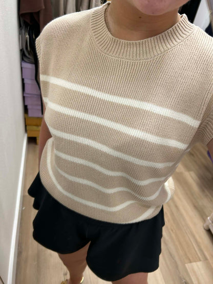 Bliss- Striped Sweater Top