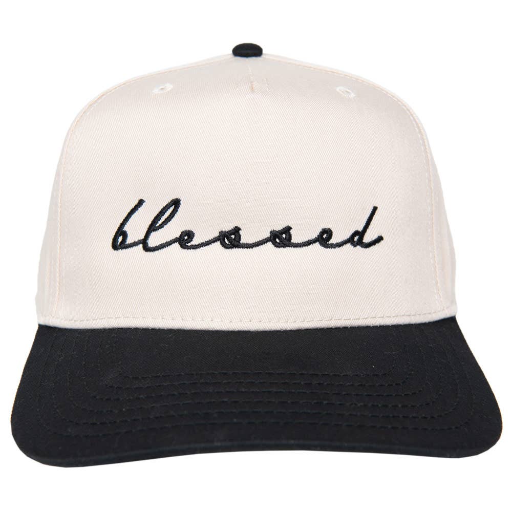 Blessed (Cursive) Two-Toned Vintage Hat