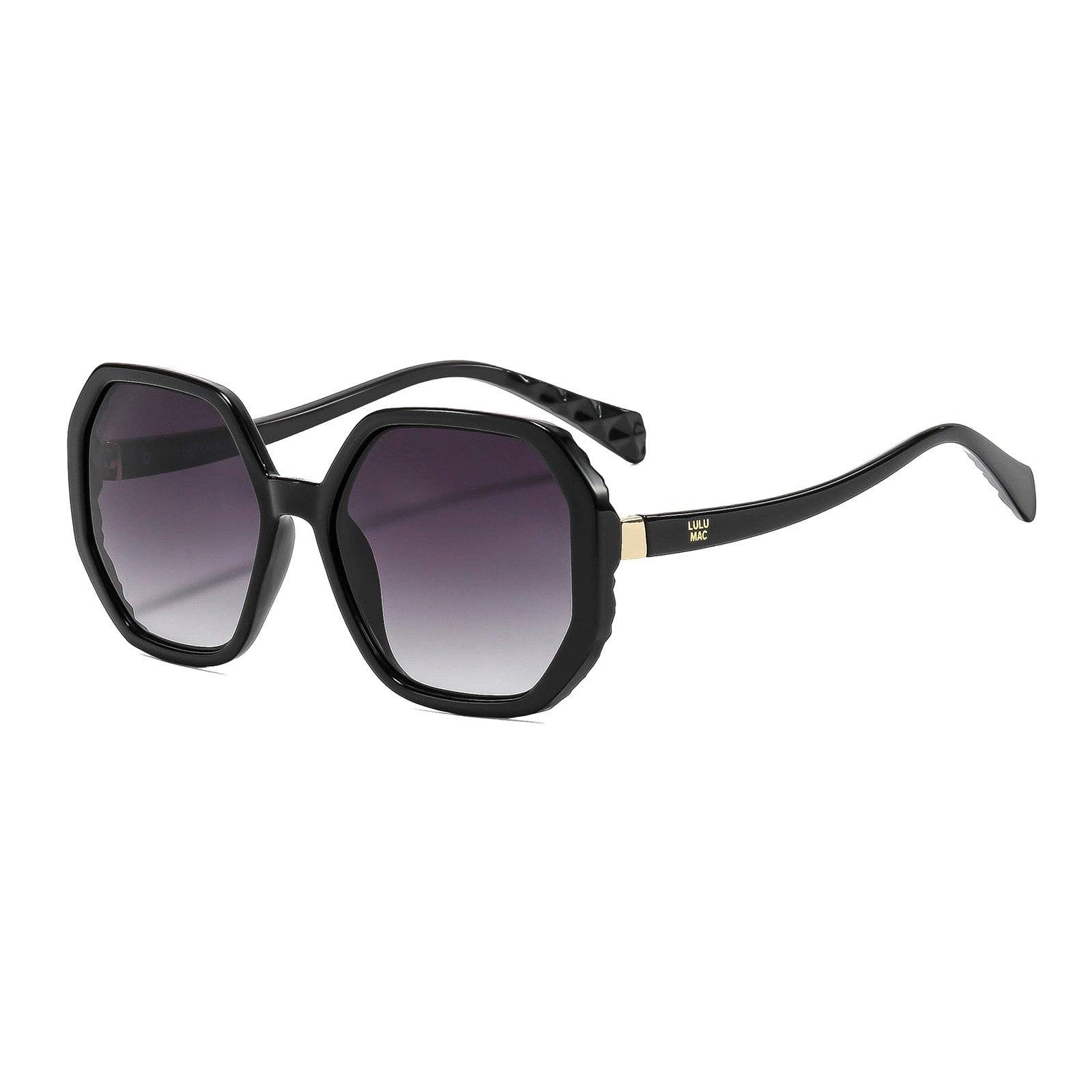 LULU MAC Sutton Black Sunglasses