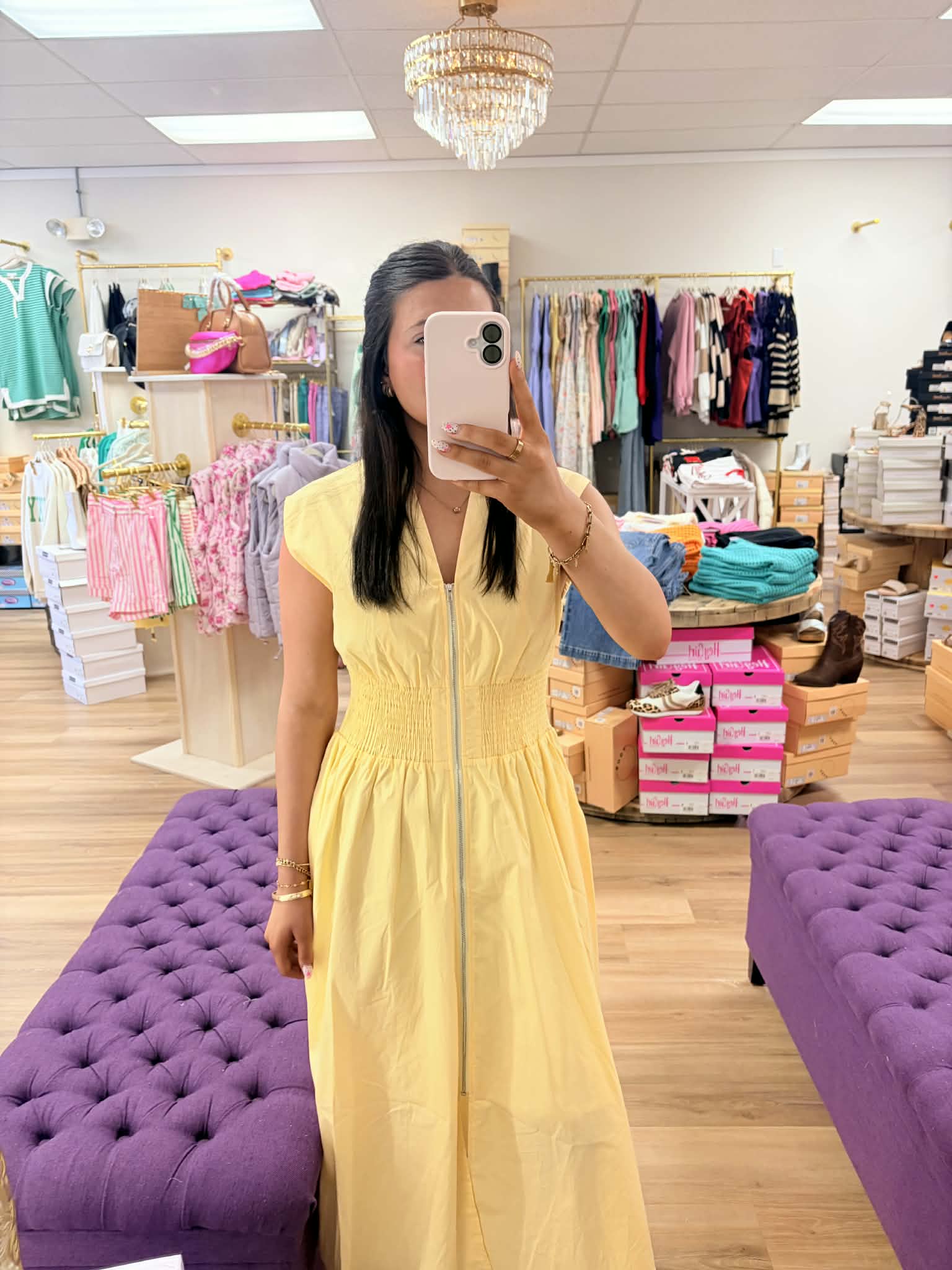 Lilly- Smocked Waist Midi Dress