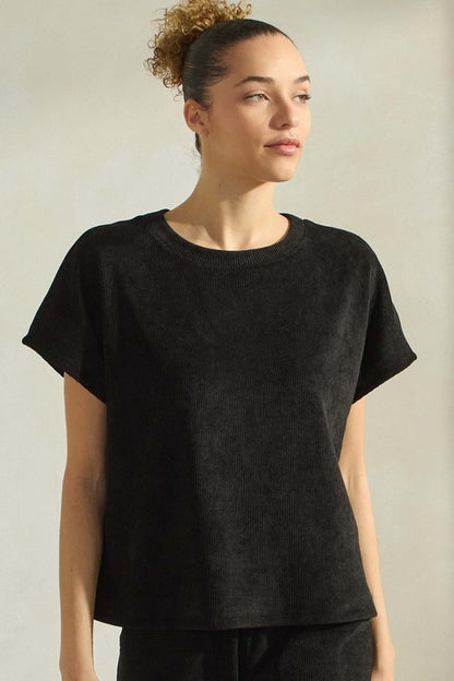 Corduroy Short Sleeve Top