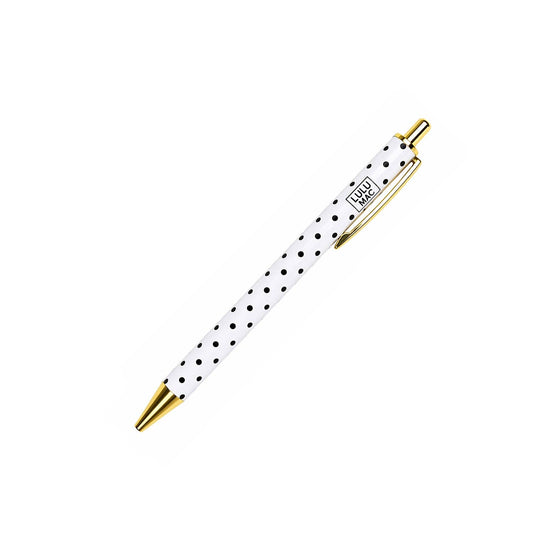 LULU MAC White/Black Dot Ink Pen