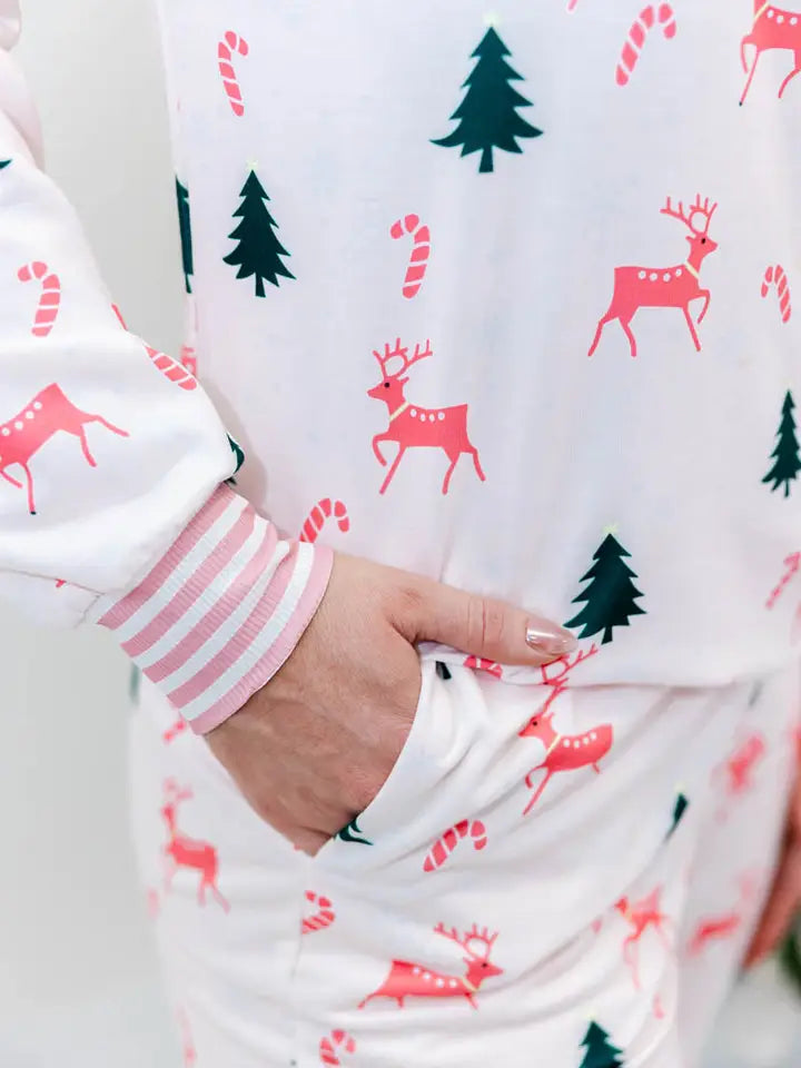 Jingle Reindeer Pajama Pant Set