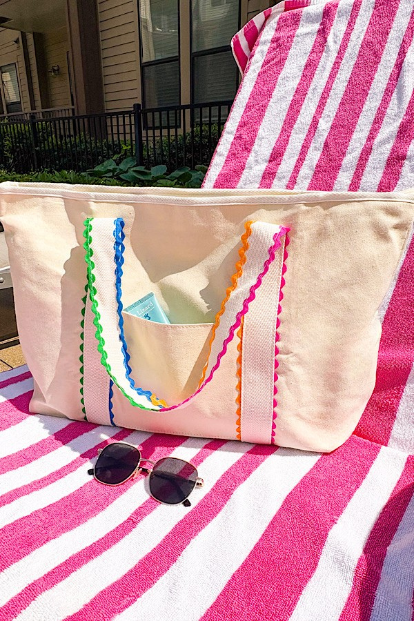 Spencer Rick Rack Trim Tote Bag