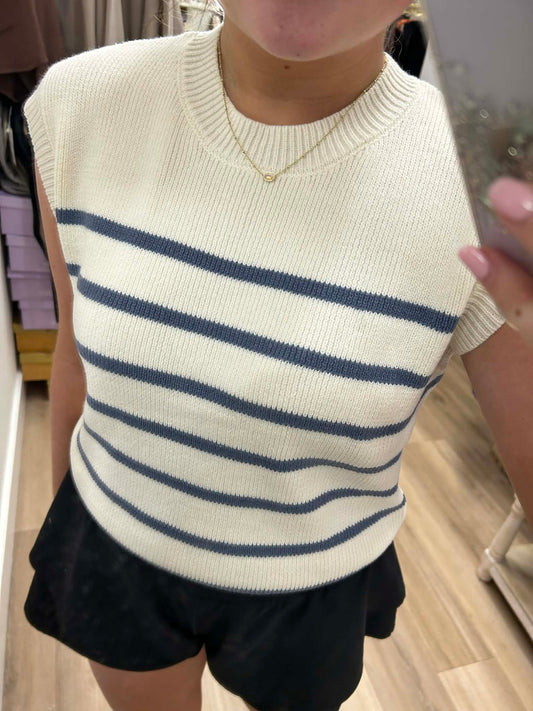 Bliss- Striped Sweater Top