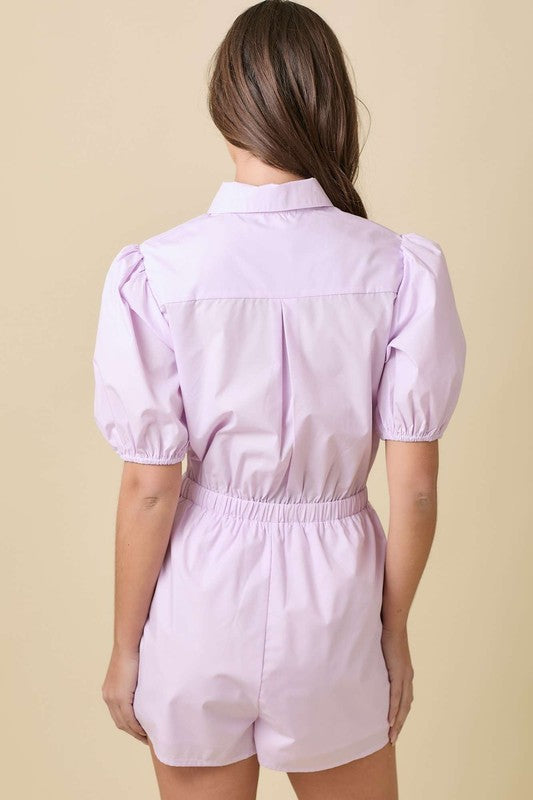 On A Cloud Bow Detail Romper