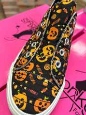 Black Pumpkin Slip Ons - FINAL SALE