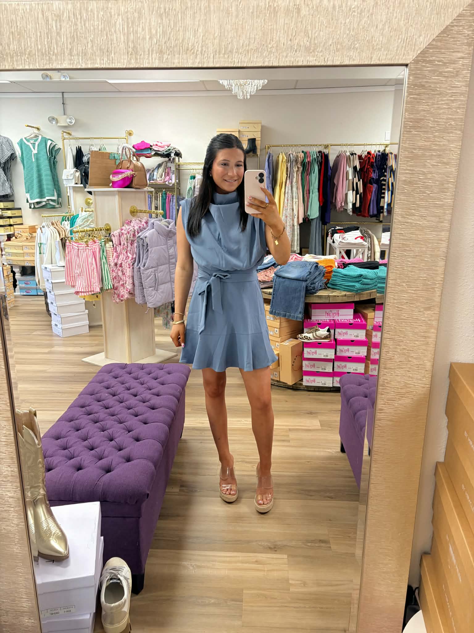 Breezy- Cowl Neck Sleeveless Mini Dress