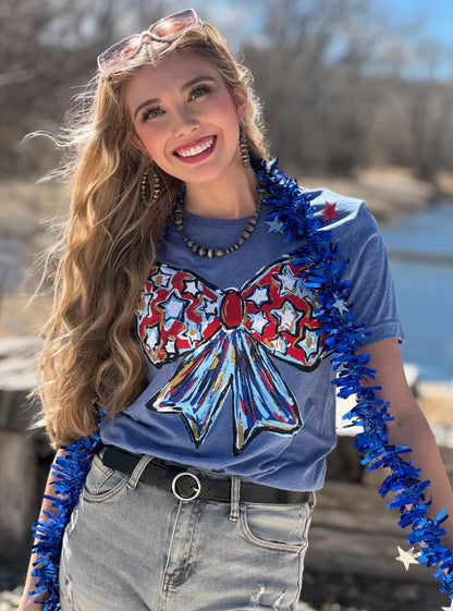 Callie Ann Patriotic Bow Tee