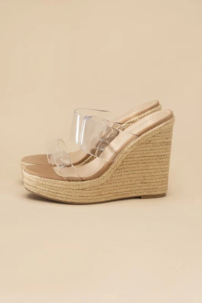 Big Fan Slip On Wedge - Clear