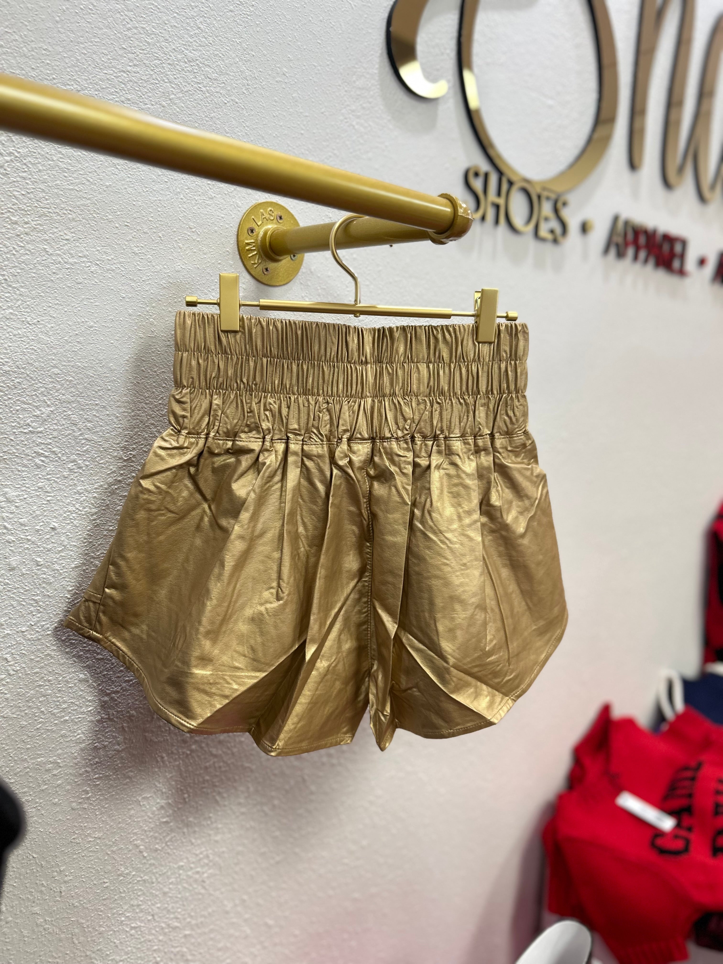 Gold Metallic Sporty Skort