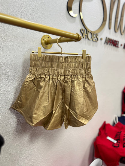 Gold Metallic Sporty Skort