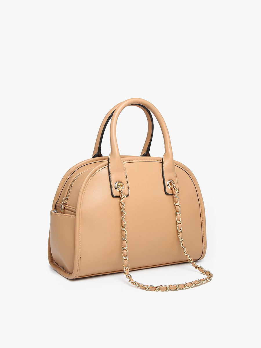 Beth Dome Satchel - Tan