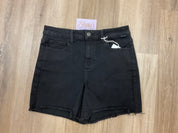 Midnight High Rise Jean Shorts - BLACK