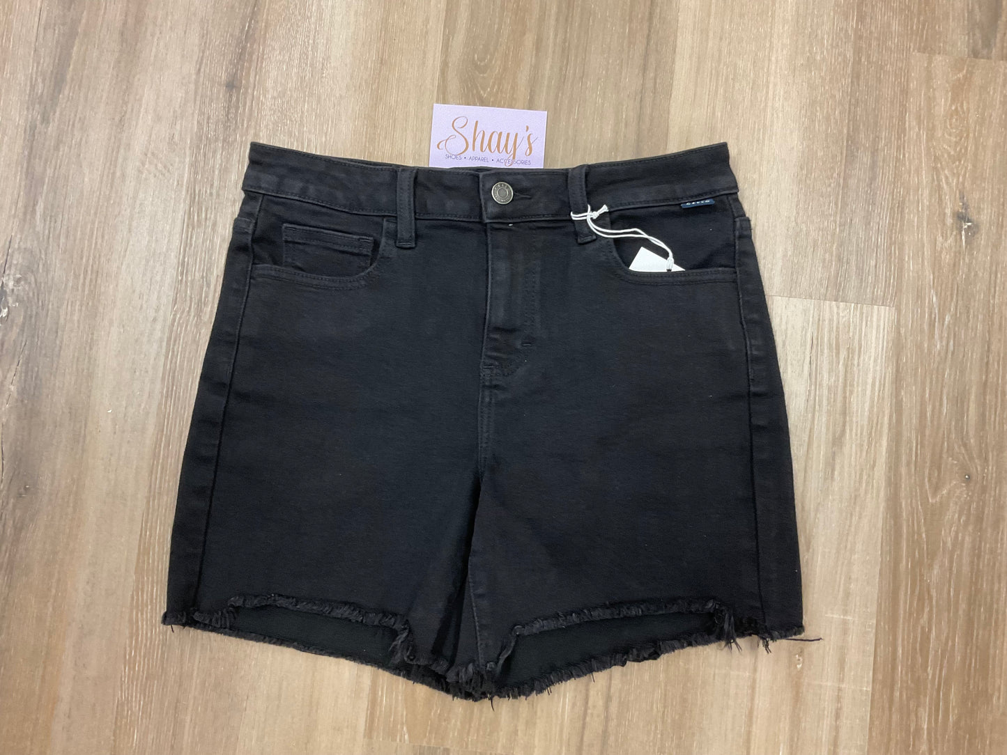 Midnight High Rise Jean Shorts - BLACK