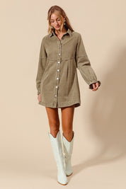 Sidney- Washed Denim Dress